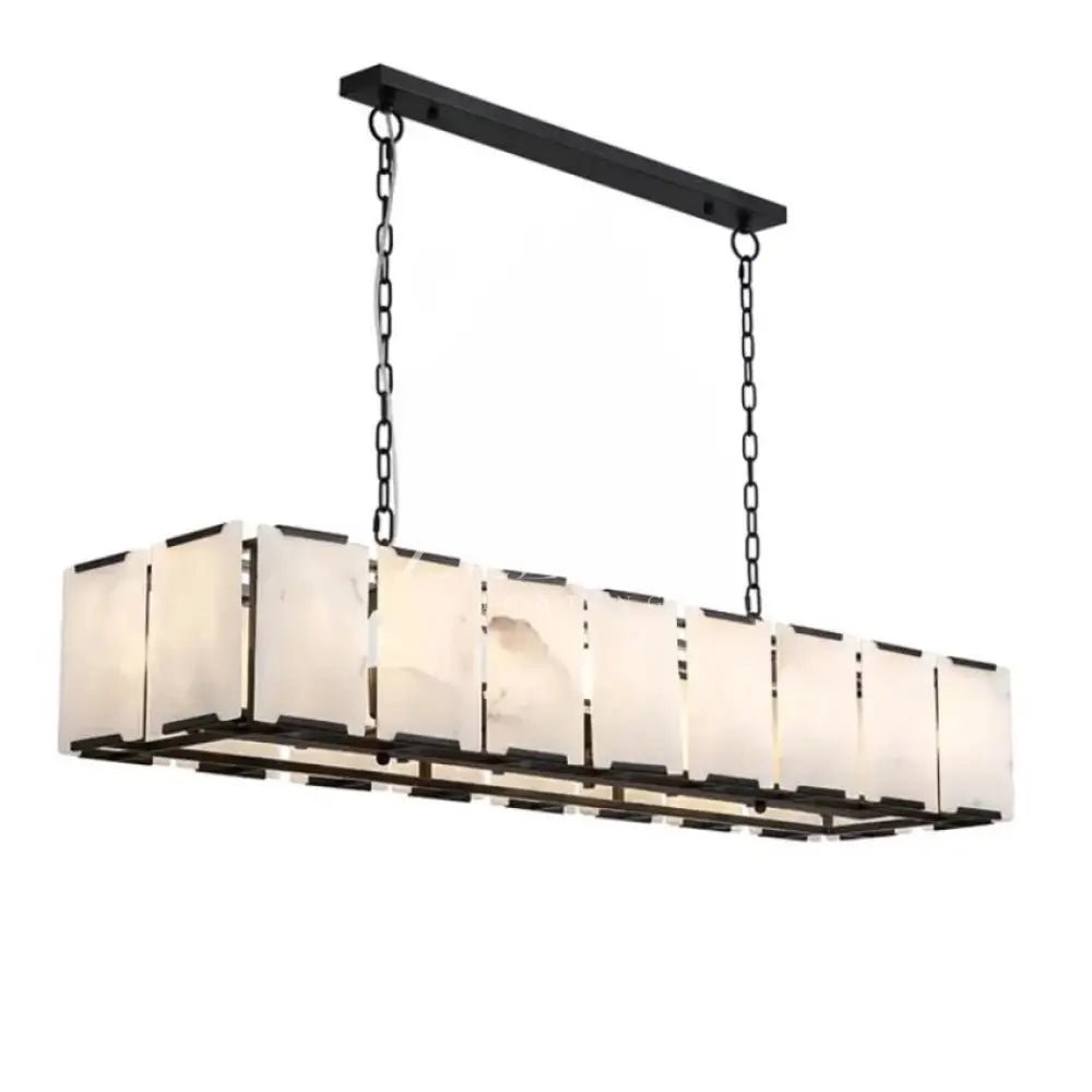 Daybreak Alabaster Rectangle Chandelier - Zelno