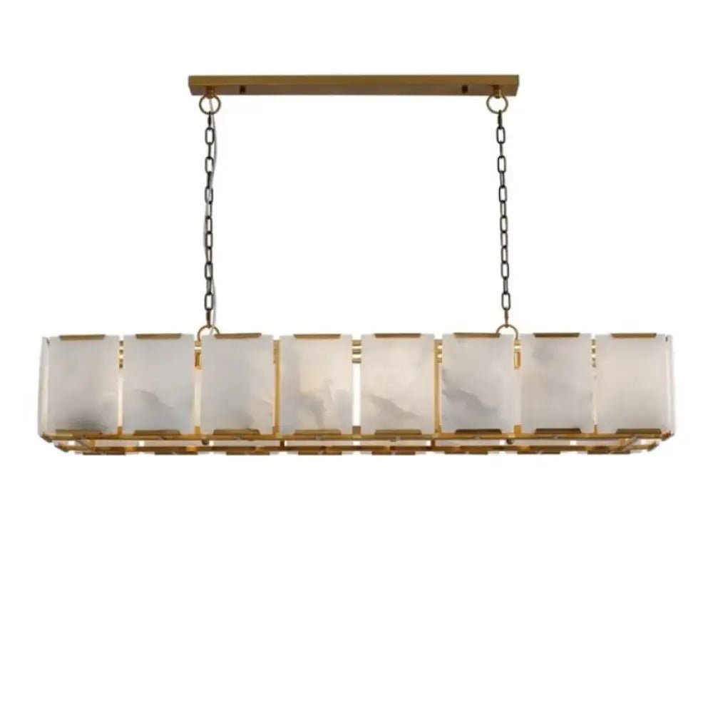 Daybreak Alabaster Rectangle Chandelier - Zelno