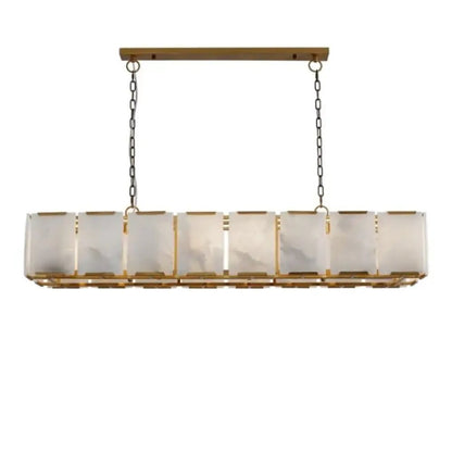 Daybreak Alabaster Rectangle Chandelier - Zelno