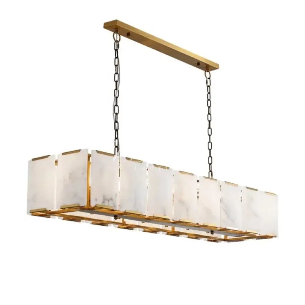 Daybreak Alabaster Rectangle Chandelier - Zelno