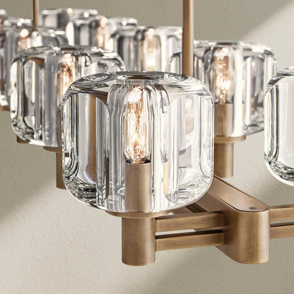 Deamafz Double Linear Chandelier 54"72" - Zelno