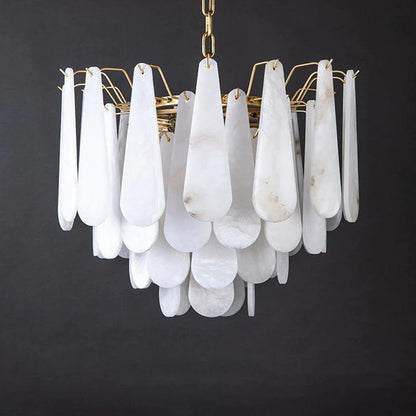 Deborah Alabaster Foyer Chandelier Lighting, Luxury Modern Lighting - Zelno Lighting