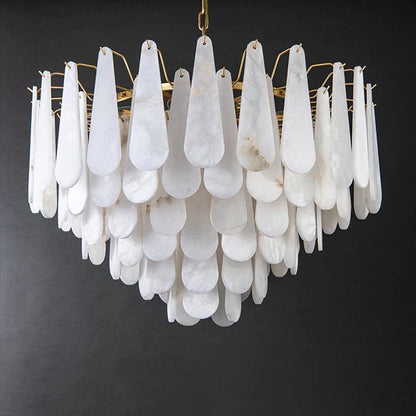Deborah Alabaster Foyer Chandelier Lighting, Luxury Modern Lighting - Zelno Lighting