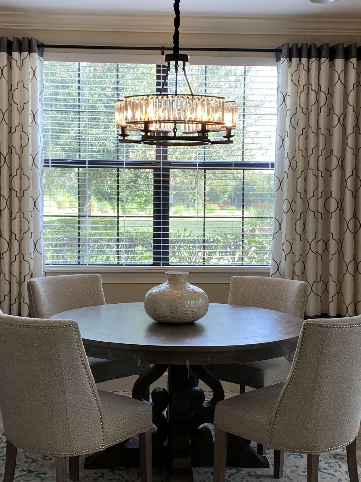 Decorative 6/ 8/ 10/ 12-Light Crystal Ceiling Chandelier Triangular Prism Island Light Fixture Metal Shade for Living Room - Zelno Lighting