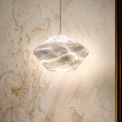 Decorative Alabaster Bedside Pendant Light, Living Room Pendant Light - Zelno