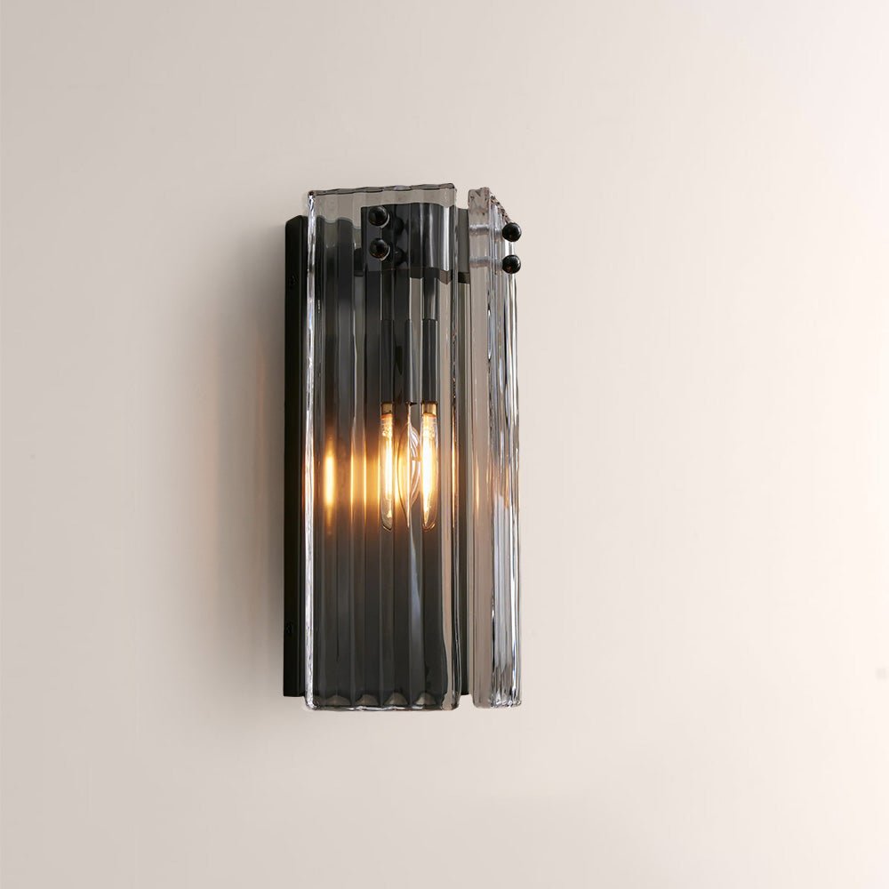 Delsia Fluted Glass Wall Sconce - zelnolighting