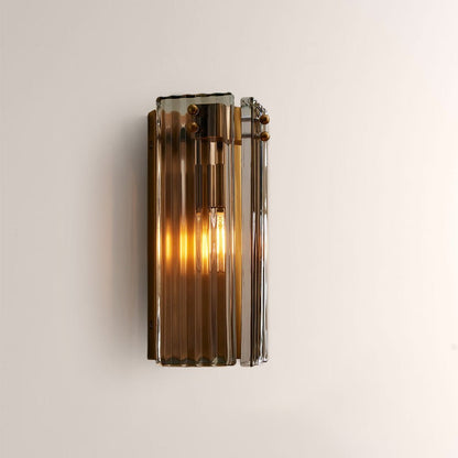 Delsia Fluted Glass Wall Sconce - zelnolighting