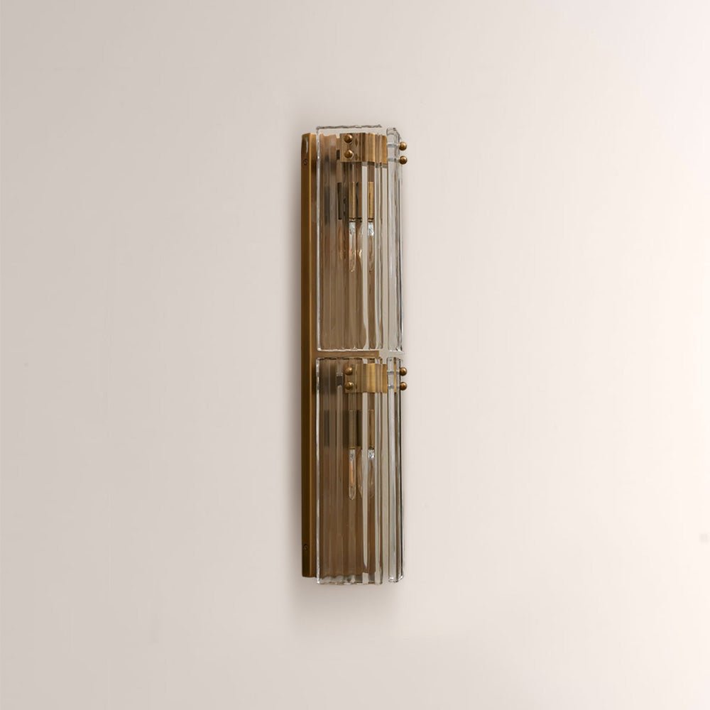 Delsia Fluted Glass Wall Sconce - zelnolighting