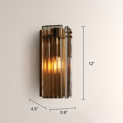 Delsia Fluted Glass Wall Sconce - zelnolighting
