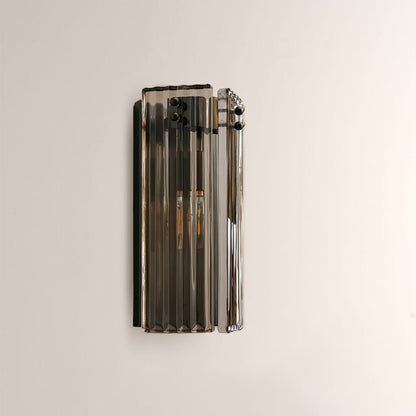 Delsia Fluted Glass Wall Sconce - zelnolighting