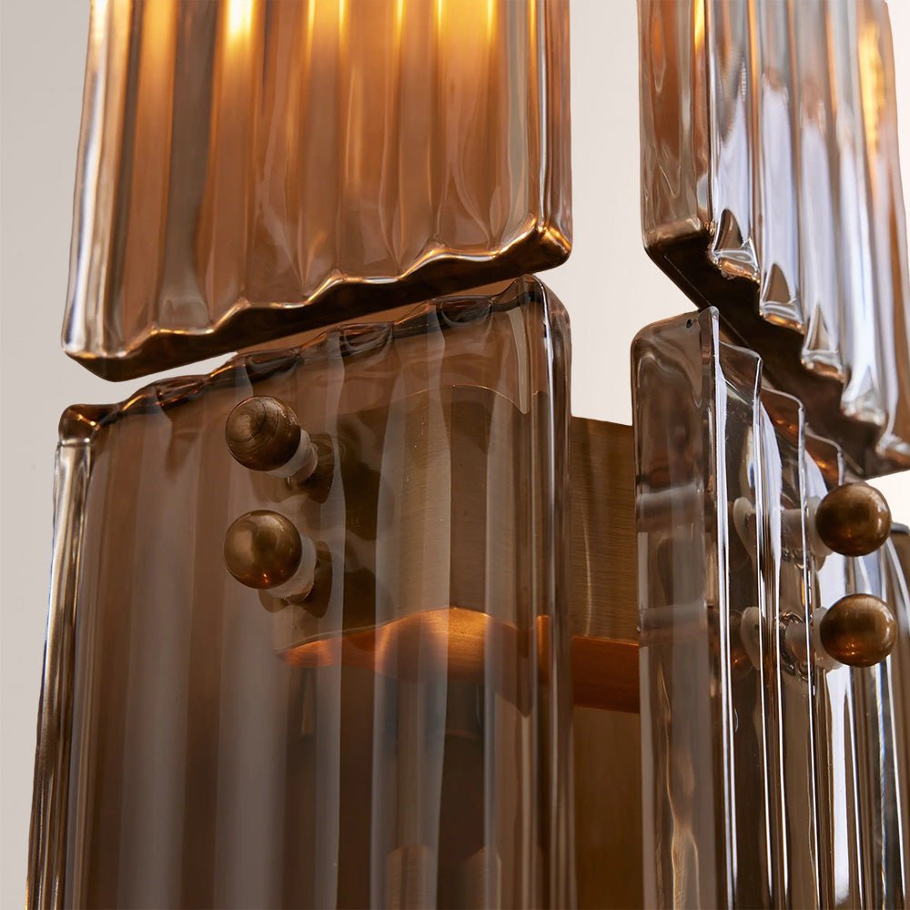 Delsia Fluted Glass Wall Sconce - zelnolighting