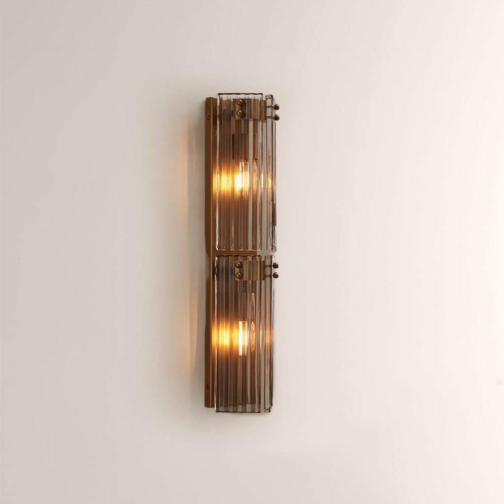 Delsia Fluted Glass Wall Sconce - zelnolighting
