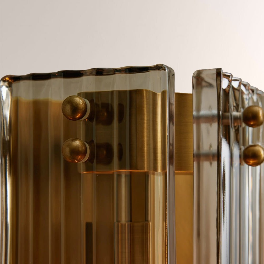 Delsia Fluted Glass Wall Sconce - zelnolighting