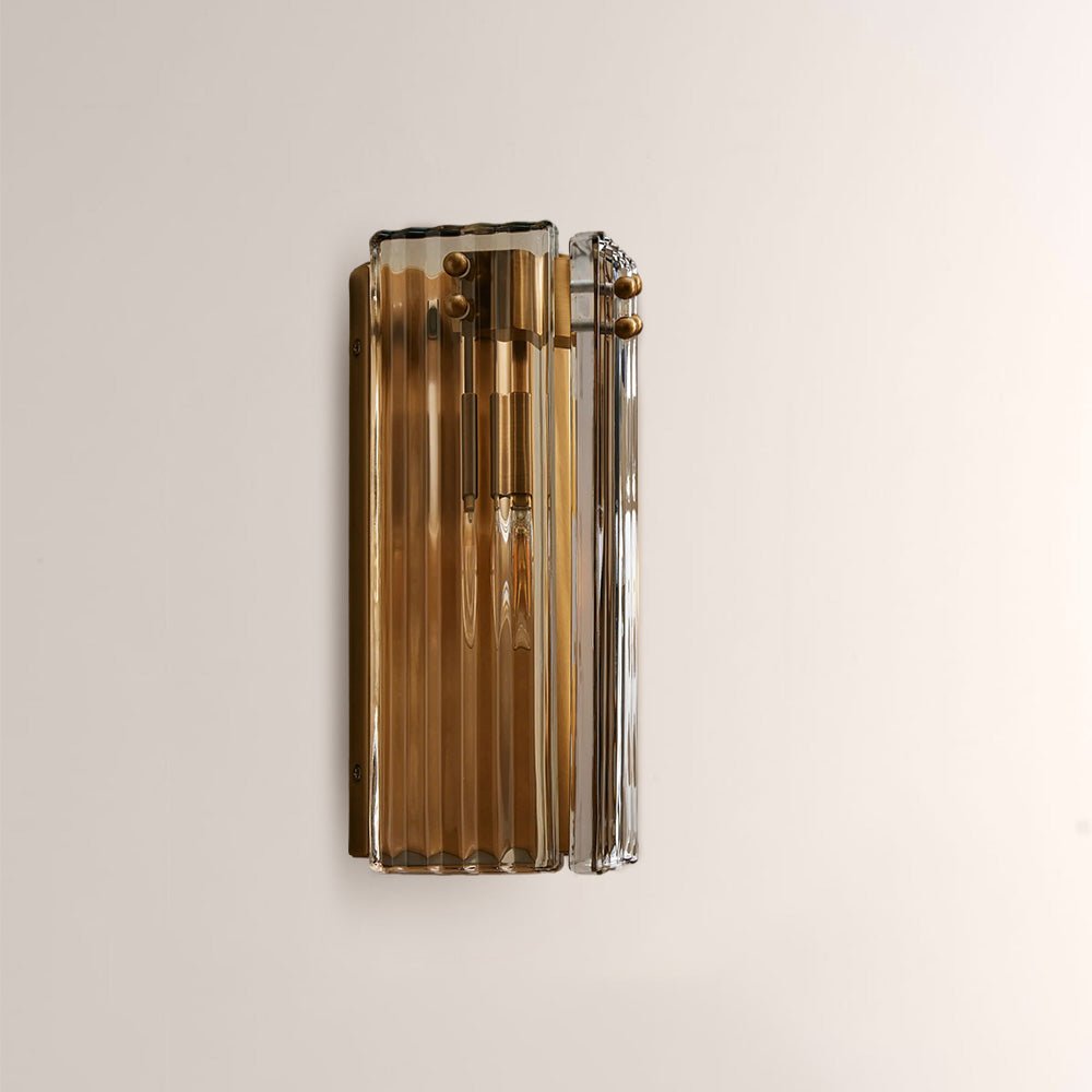 Delsia Fluted Glass Wall Sconce - zelnolighting