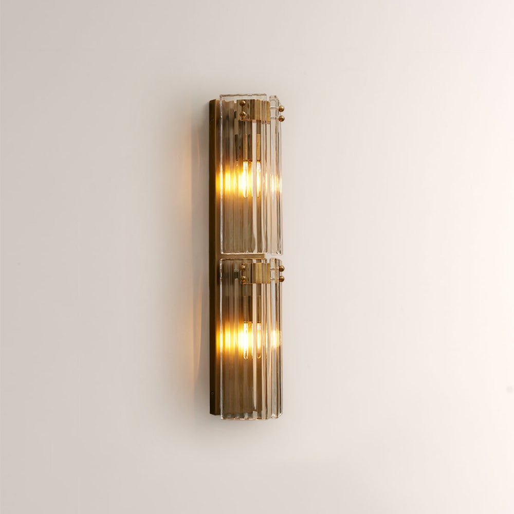 Delsia Fluted Glass Wall Sconce - zelnolighting