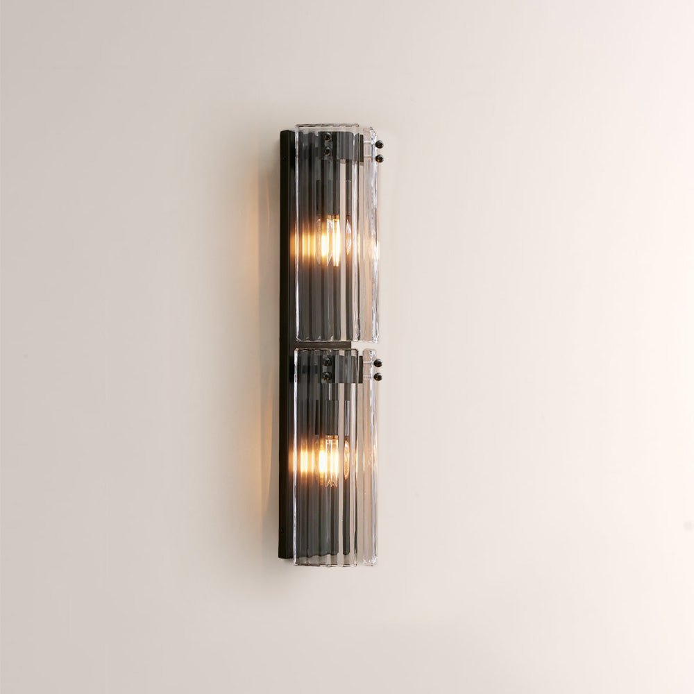 Delsia Fluted Glass Wall Sconce - zelnolighting