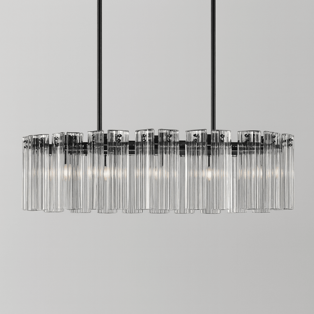 Delsie Oval Chandelier 51''63''72'' - Zelno Lighting