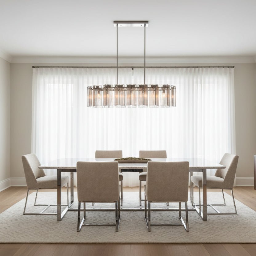 Delsie Oval Chandelier 51''63''72'' - Zelno Lighting