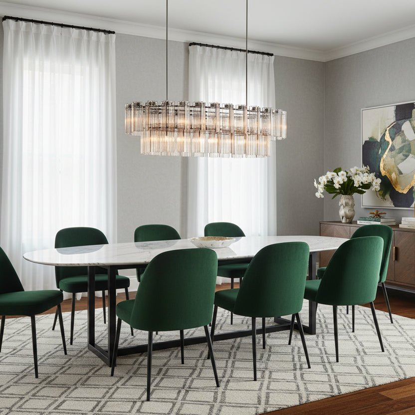 Delsie Oval Chandelier 51''63''72'' - Zelno Lighting