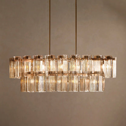 Delsie Oval Tiered Chandelier - Zelno
