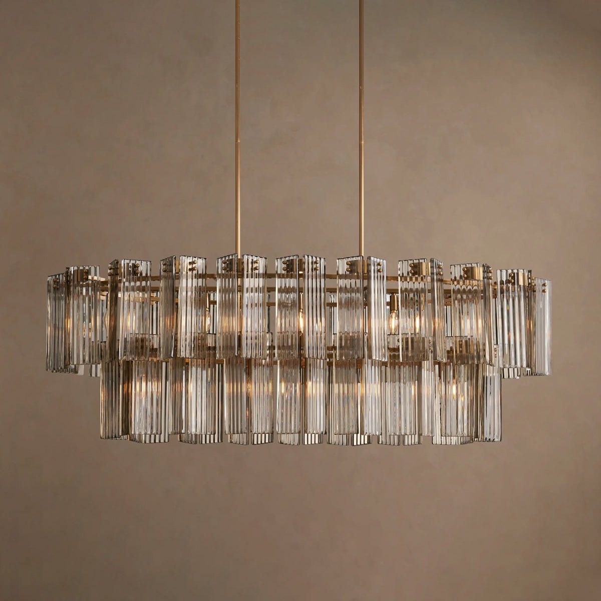 Delsie Oval Tiered Chandelier - Zelno