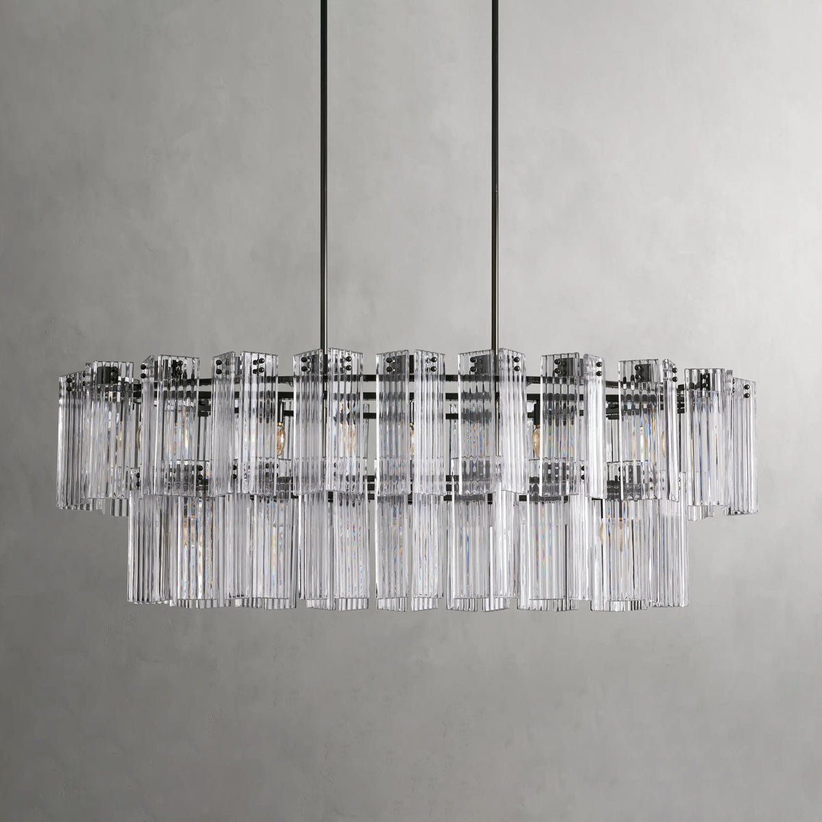 Delsie Oval Tiered Chandelier - Zelno