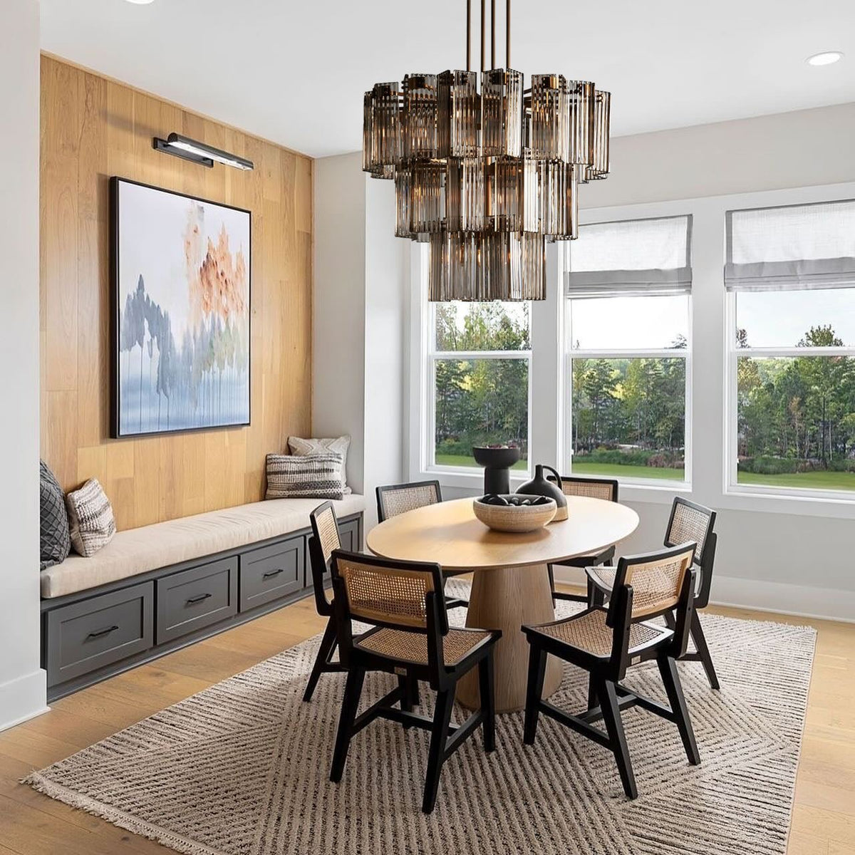 Delsie Round Chandelier 38''48''60'' - Zelno Lighting