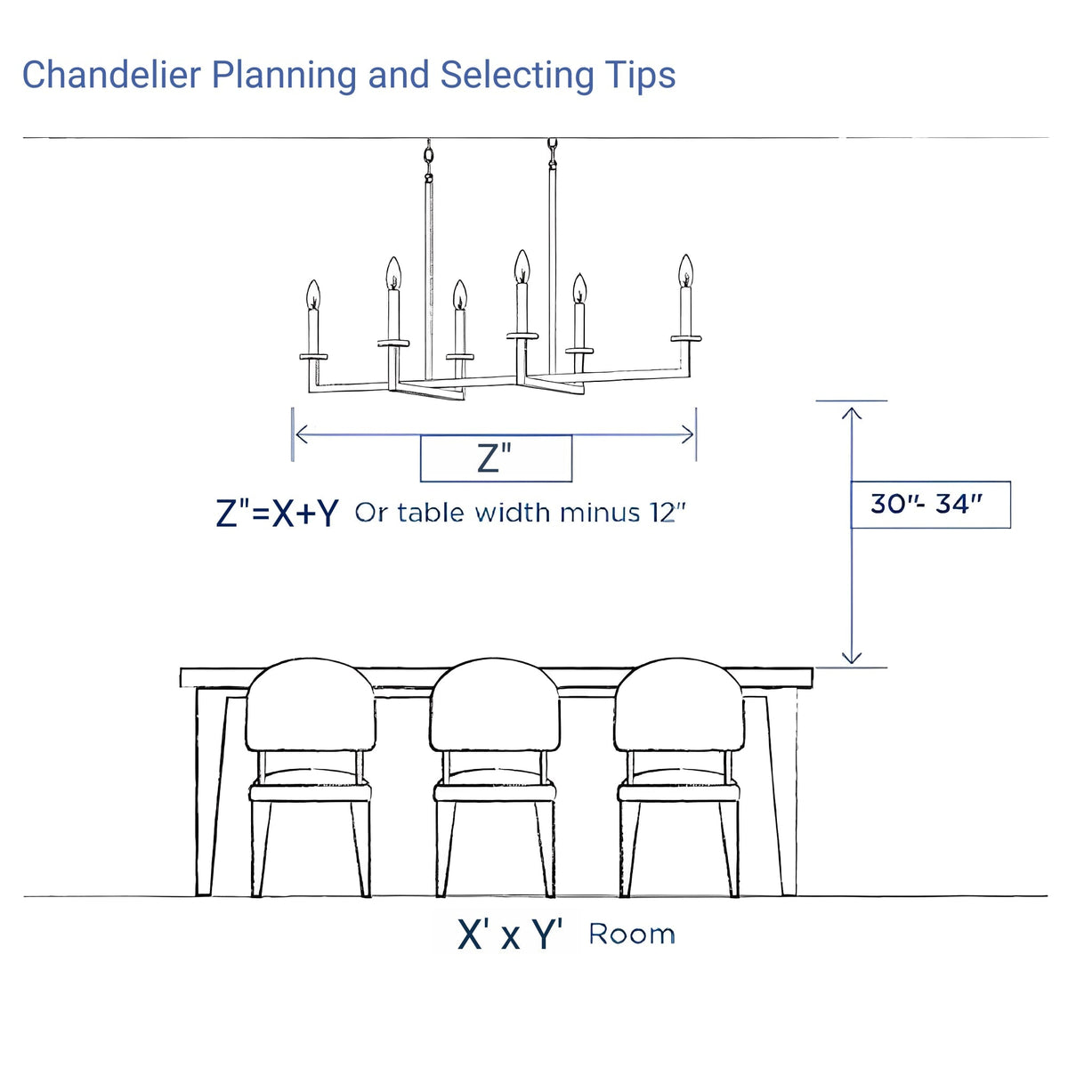 Delsie Round Chandelier 38''48''60'' - Zelno Lighting