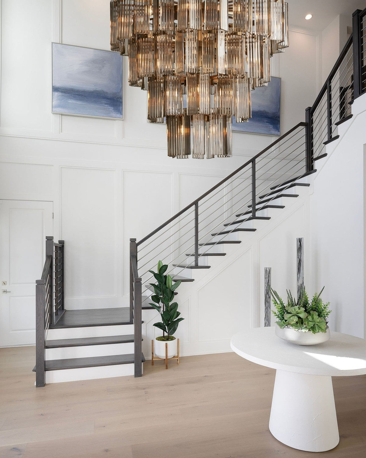 Delsie Round Chandelier 38''48''60'' - Zelno Lighting