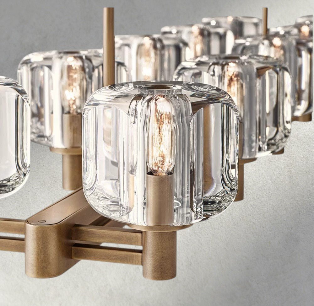 Demaret double Linear chandelier 54", 72" - Zelno