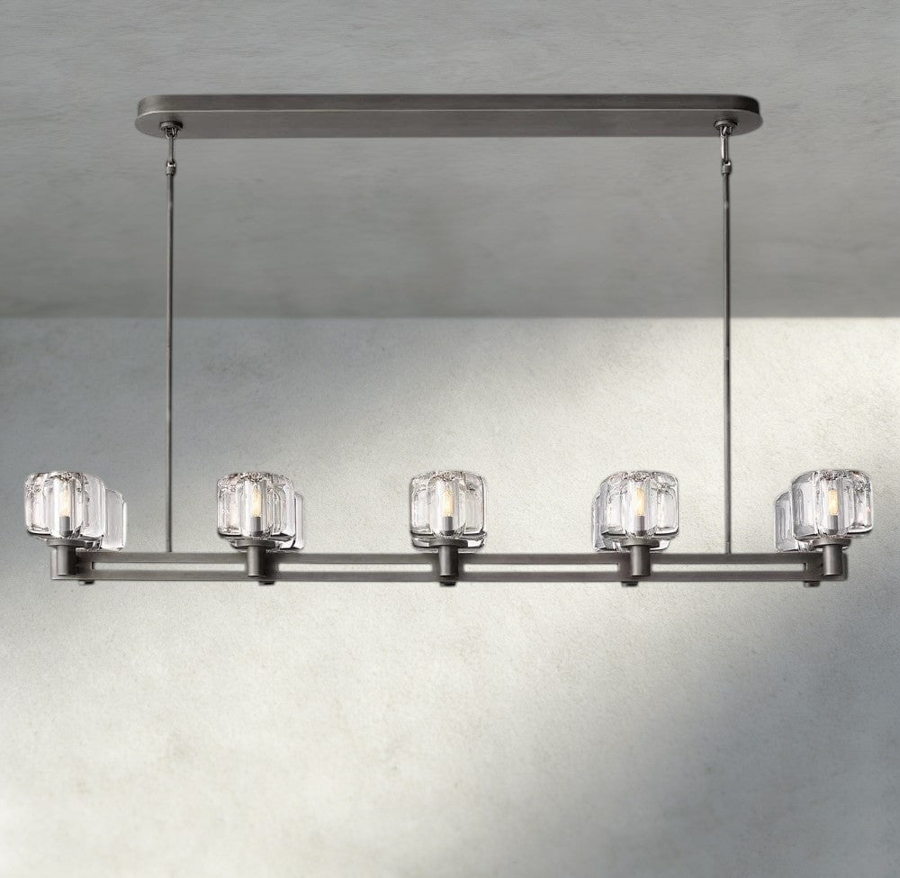 Demaret double Linear chandelier 54", 72" - Zelno