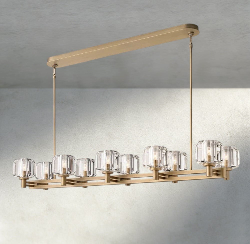 Demaret double Linear chandelier 54", 72" - Zelno