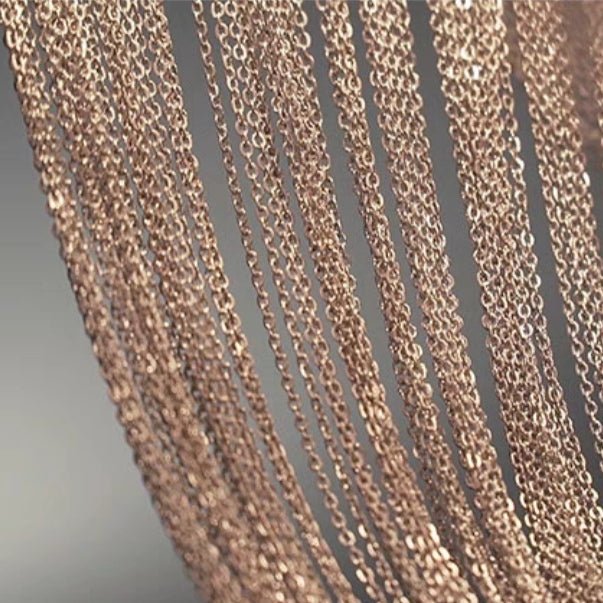 Designer Models Oversized Aluminium Long Tassel Pendant Chendelier for Large Living Room/Staircase/Villa - zelnolighting