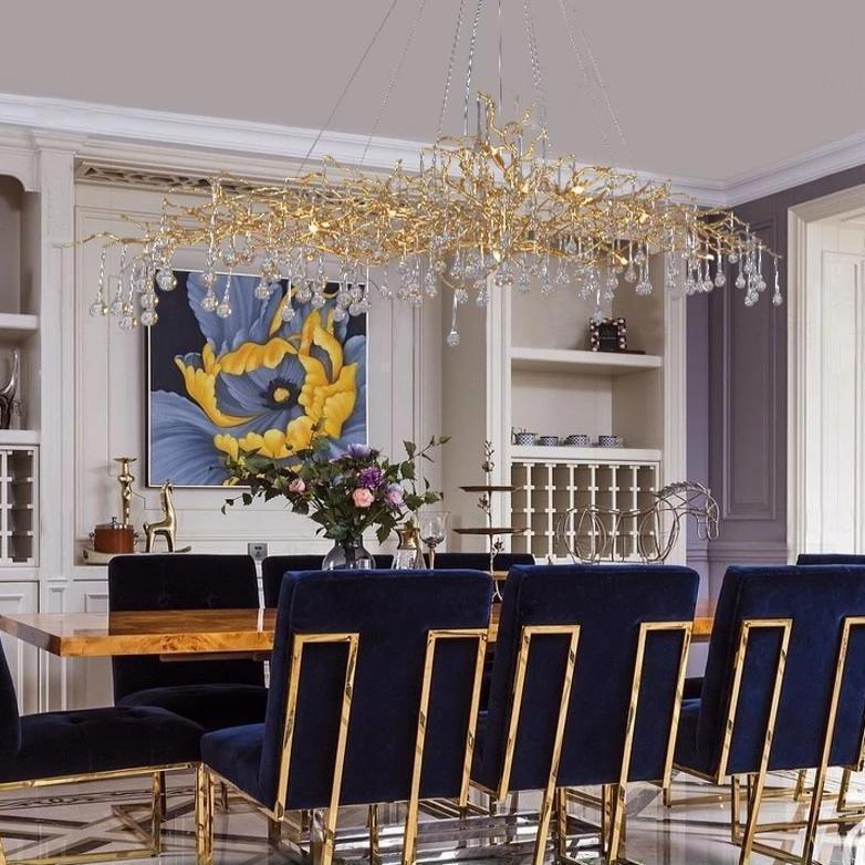 Doris Branch Crystal Chandelier Light - Zelno Lighting