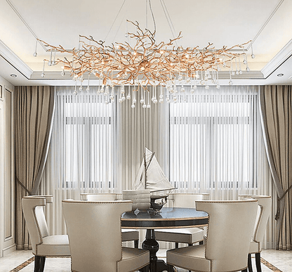 Doris Branch Crystal Chandelier Light - Zelno Lighting