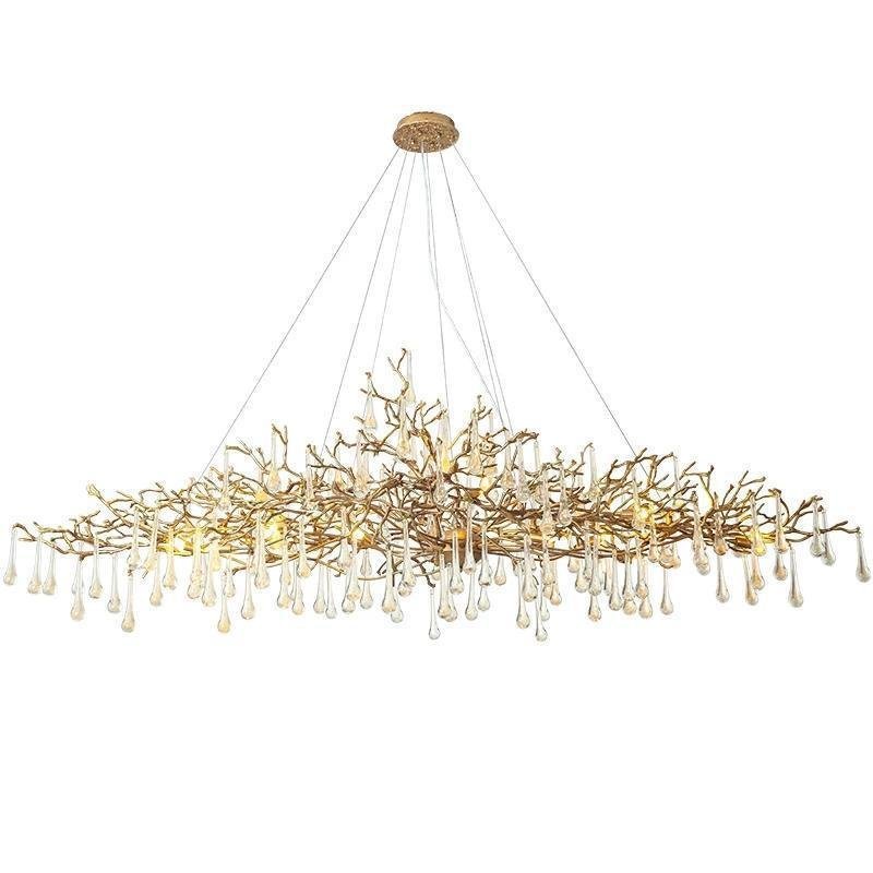 Doris Branch Crystal Chandelier Light - Zelno Lighting
