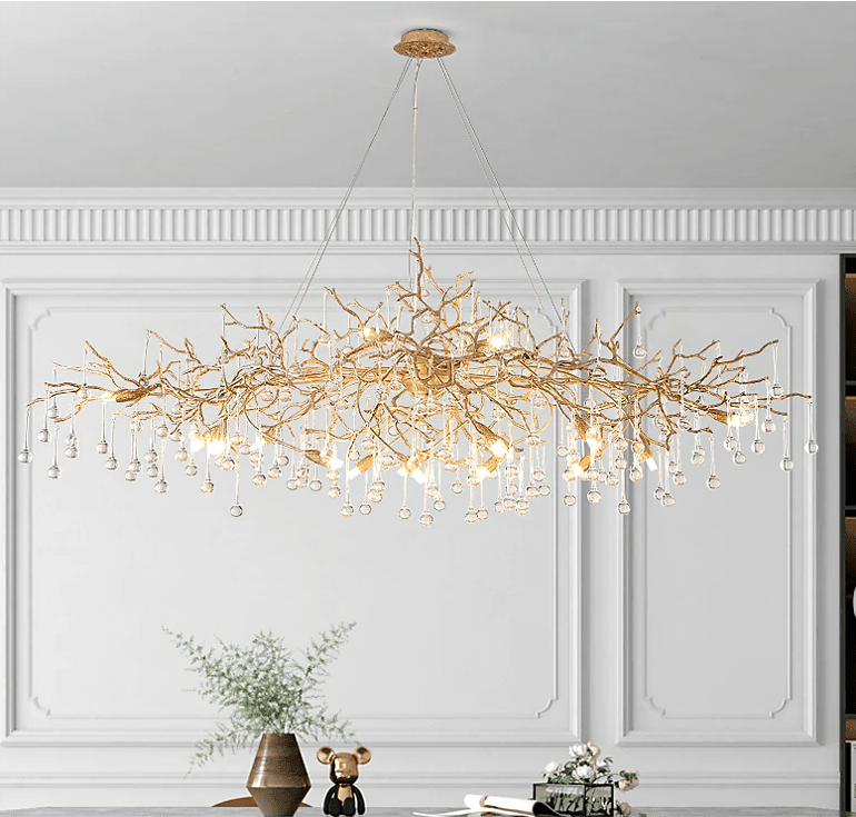 Doris Branch Crystal Chandelier Light - Zelno Lighting