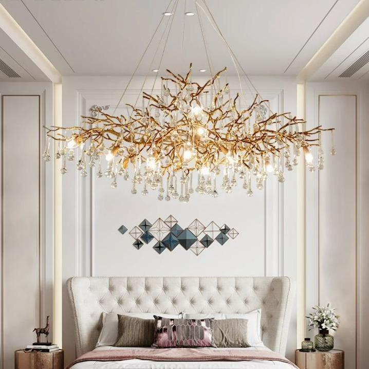Doris Branch Crystal Chandelier Light - Zelno Lighting