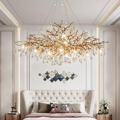 Doris Branch Crystal Chandelier Light - Zelno Lighting