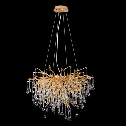 Doris Rain Branch Chandelier 23.5"D Gold - Zelno Lighting