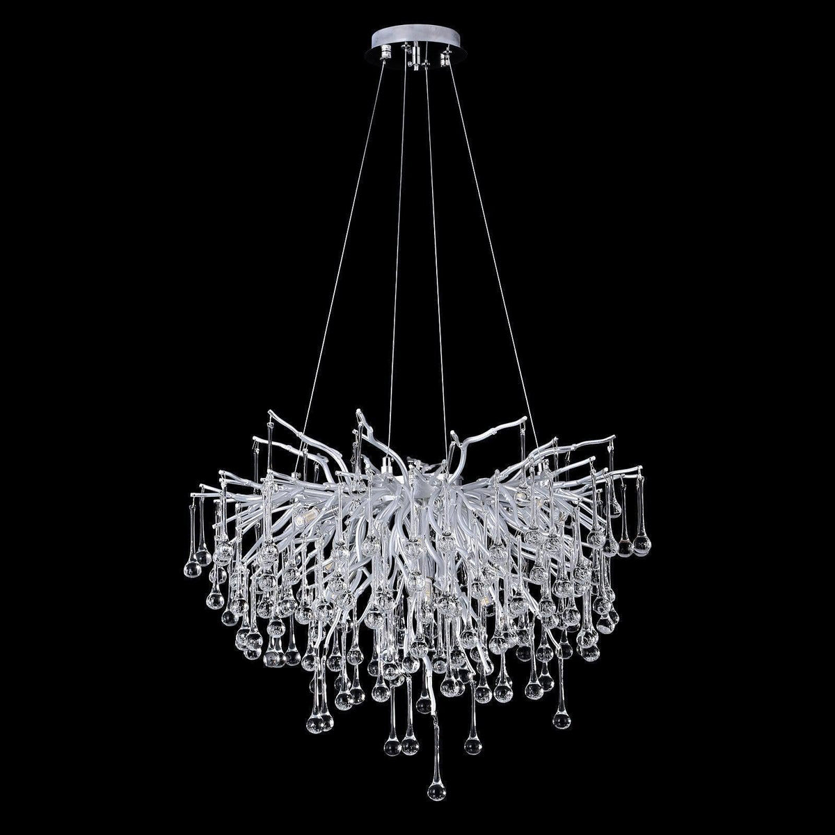 Doris Rain Branch Chandelier Dia 23.5" Silver - Zelno Lighting