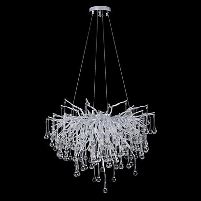Doris Rain Branch Chandelier Dia 23.5" Silver - Zelno Lighting