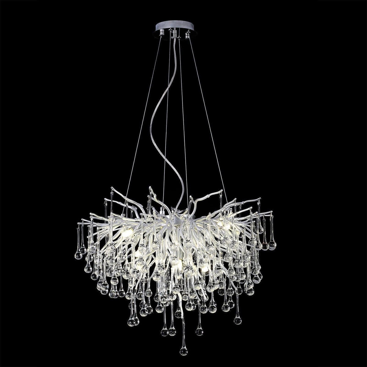 Doris Rain Branch Chandelier Dia 23.5" Silver - Zelno Lighting