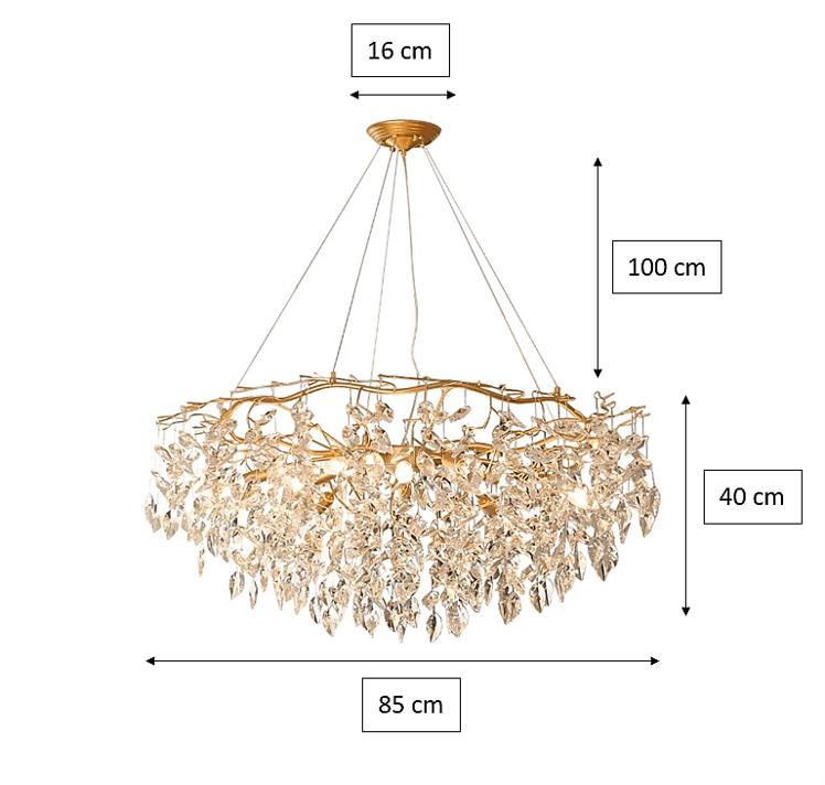 Doris Round Modern Branch Chandeliers - Zelno Lighting