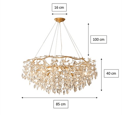 Doris Round Modern Branch Chandeliers - Zelno Lighting