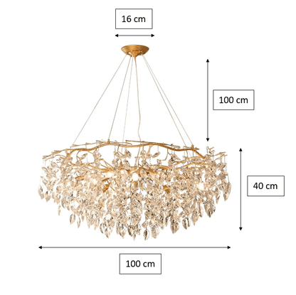 Doris Round Modern Branch Chandeliers - Zelno Lighting