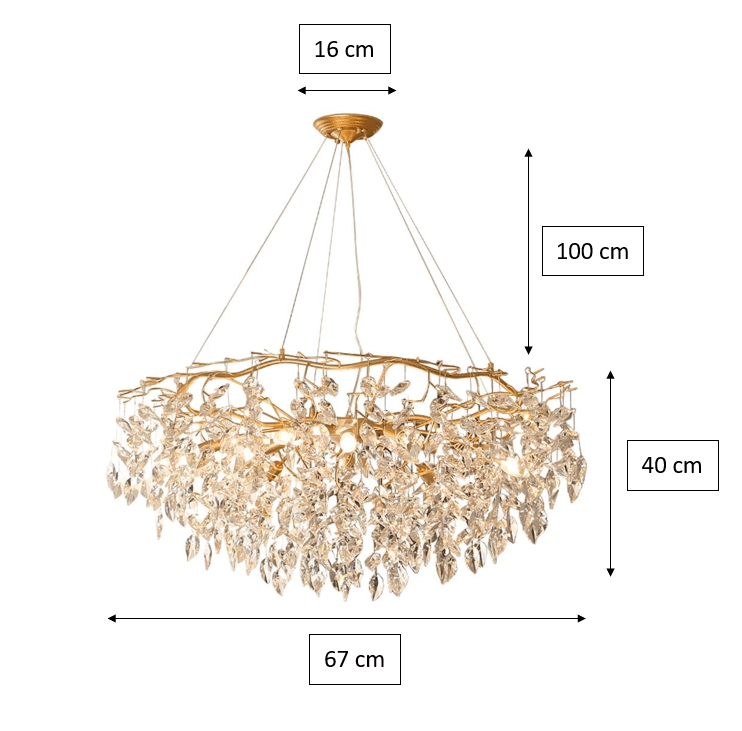 Doris Round Modern Branch Chandeliers - Zelno Lighting