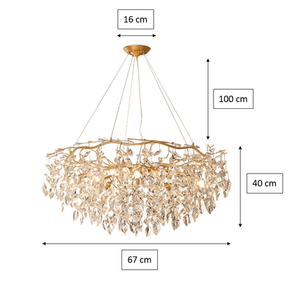 Doris Round Modern Branch Chandeliers - Zelno Lighting