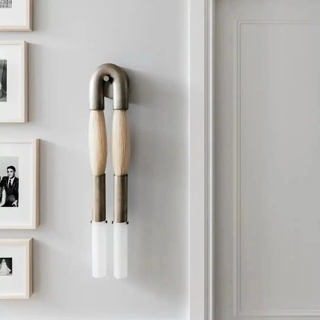 Double Head Antonia Horsehair Sconce - Zelno Lighting