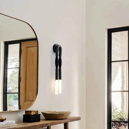 Double Head Antonia Horsehair Sconce - Zelno Lighting